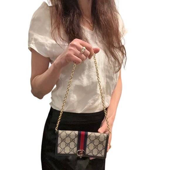 Gorgeous Gucci vintage Gg canvas and leather purse - Picture 2 of 15